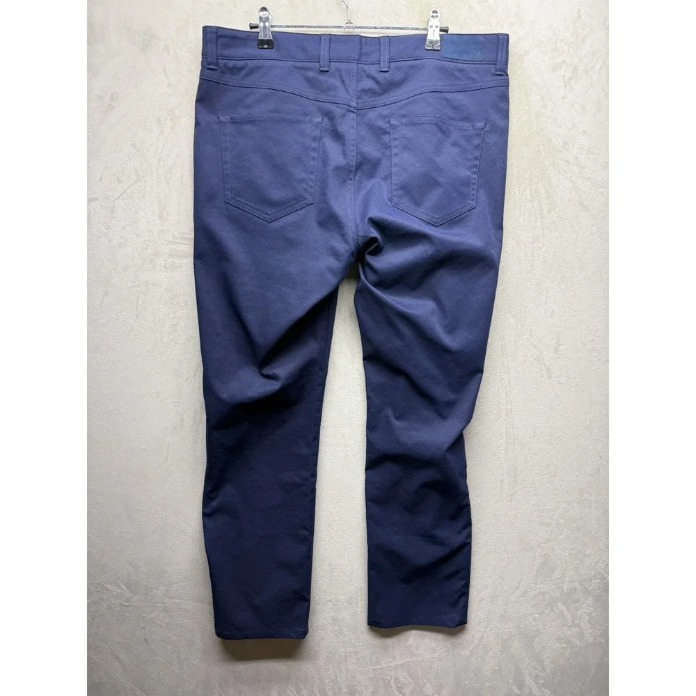 Peter Millar Crown Sport EB66 Performance Golf Pants Mens 35x32 Navy Blue Chino